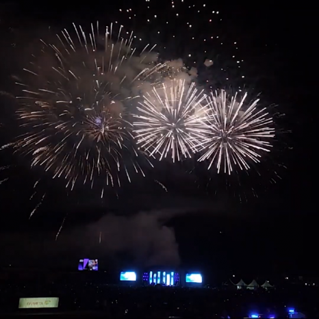 Праздничный салют в честь 300-летия Кузбасса 11 июля 2021 года